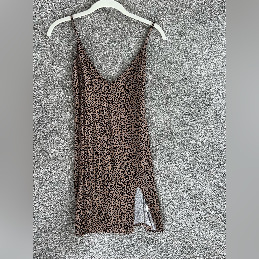 Reformation leopard print mini dress